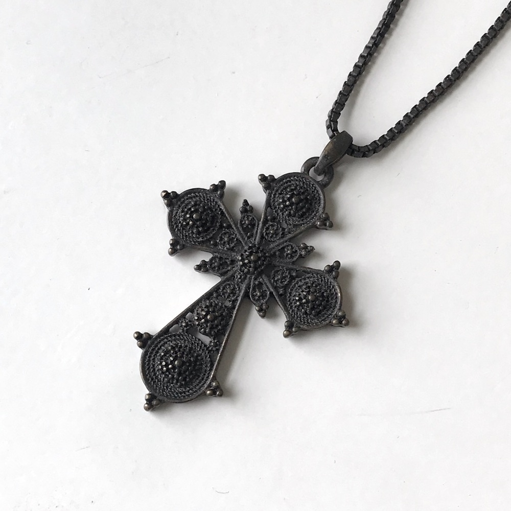 Gothic Cross Pendant Necklace